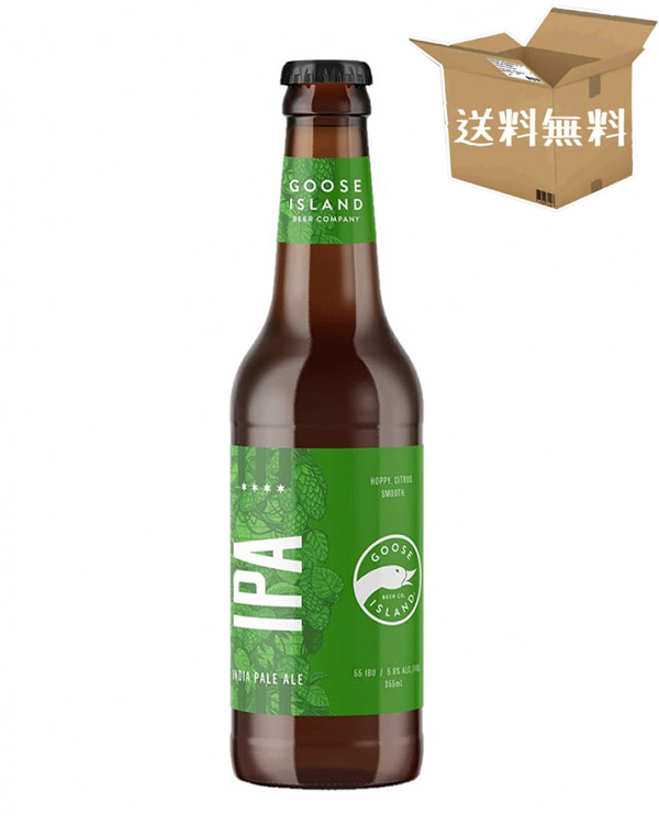 【ケース販売】グースアイランド　ＩＰＡ ビール　※新ラベル　5.9％　　アメリカ（355ml×24本）