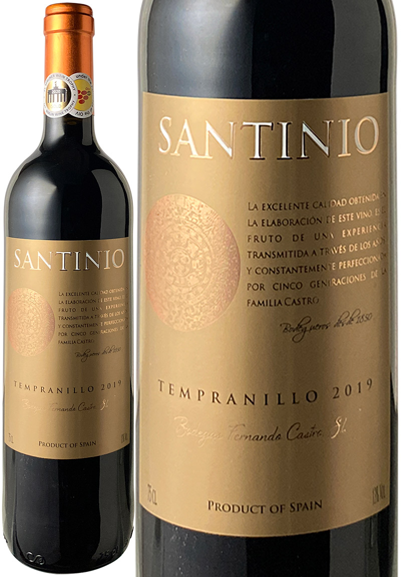 サンティニオ　テンプラニーリョ　[2019]　＜赤＞　＜ワイン／スペイン＞　※ヴィンテージが異なる場合があります。
