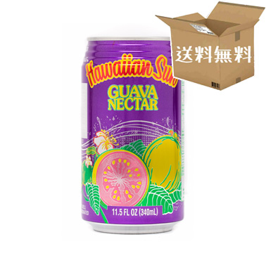 【送料無料】グアバネクター 340ml 1ケース（24本） ソフトドリンク【ハワイアンサン】【グァバジュース】