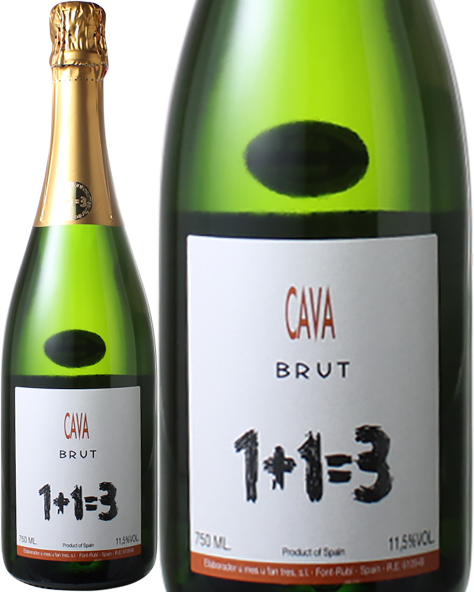 １＋１＝３　（ウ・メス・ウ・ファン・トレス）　ブリュット　NV　＜白＞　＜ワイン／スペイン／スパークリング＞