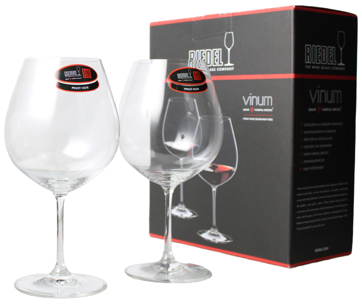 リーデル　RIEDEL　ヴィノム　ピノ・ノワール　グラス　ブルゴーニュ　2個入　ペアグラス　箱付き　ワイングラス　ワイングッズ　6416/07　※750mlのワイン8本まで同梱可能
