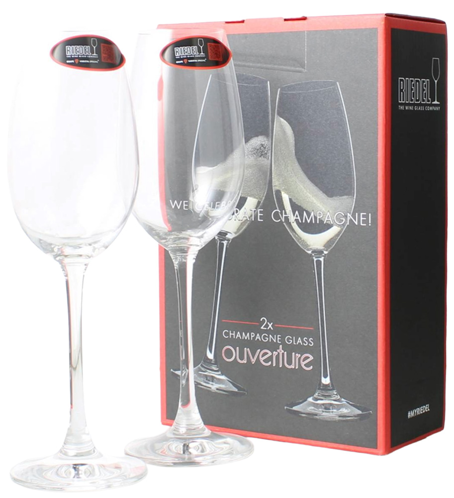 【送料無料】リーデル　RIEDEL　オヴァチュア　シャンパーニュ　グラス　2個入り　ペアグラス　260ml　箱付き　ワイングラス　ワイングッズ　ギフト　プレゼント　誕生祝　結婚祝　6408 /48※750mlのワイン5本まで同梱可能