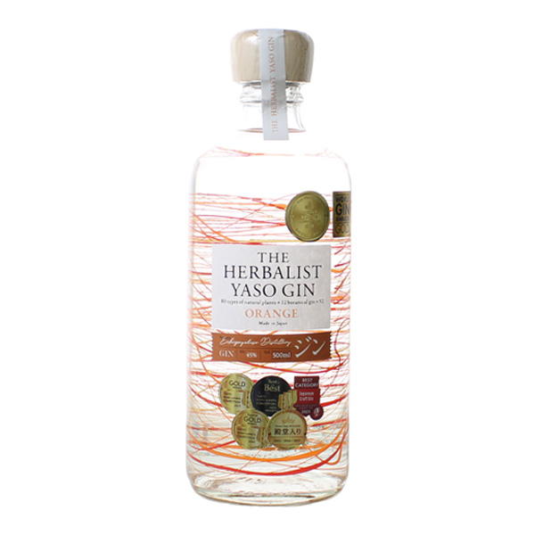 越後薬草 THE HERBALIST YASO GIN ORANGE ハーバリスト ヤソジン オレンジ 45% 500ml ジン